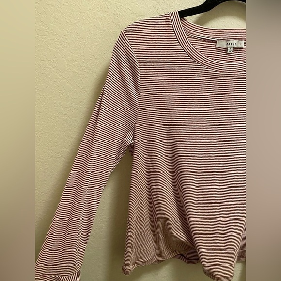 RO & DE By Anthropologie Red & White Striped Bell Sleeve Top Size M New With Tag - Picture 11 of 15